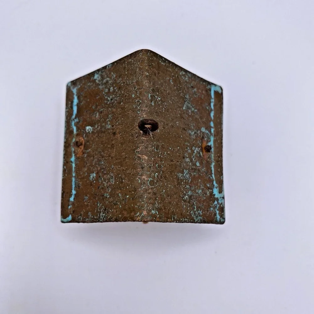 Vintage Americana Rustic Primitive Flag Metal Birdhouse Copper Roof Hang Mini